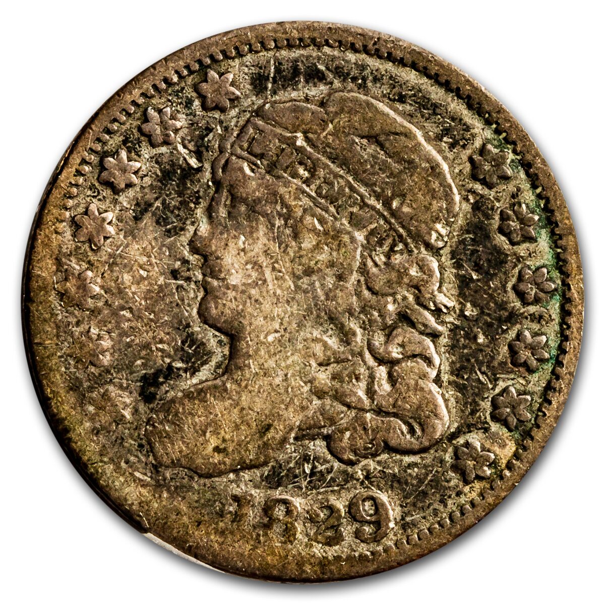 1829 Capped Bust Half Dime Good