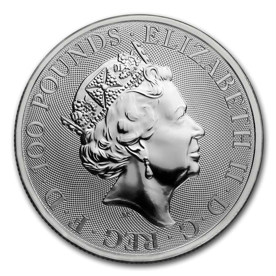 2019 Great Britain 1 oz Platinum Queen's Beasts The Unicorn