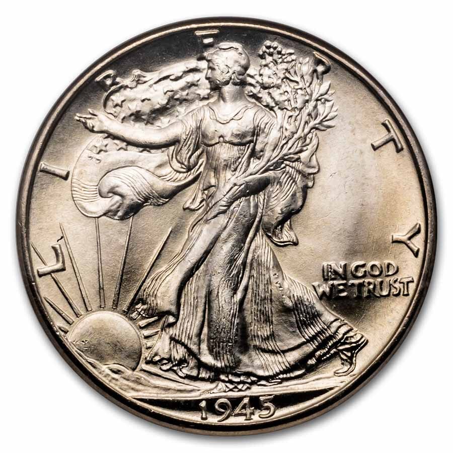 1945 Walking Liberty Half Dollar MS-66 NGC