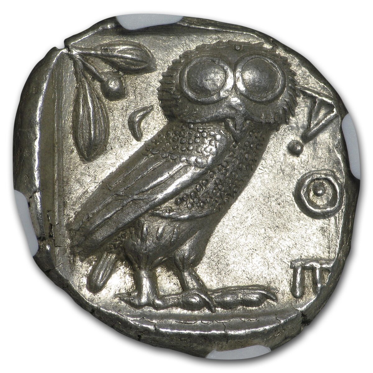 Attica, Athens AR Tetradrachm Owl (440-404 BC) MS NGC 5/4