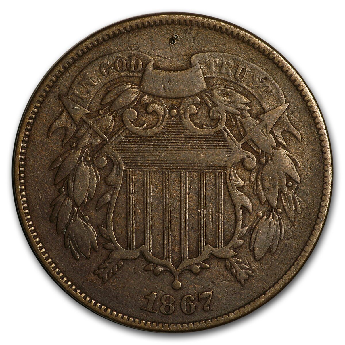 1867 Two Cent Piece VG