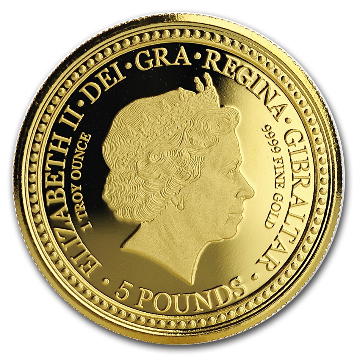2018 Gibraltar 1 oz Gold Royal Arms of England BU