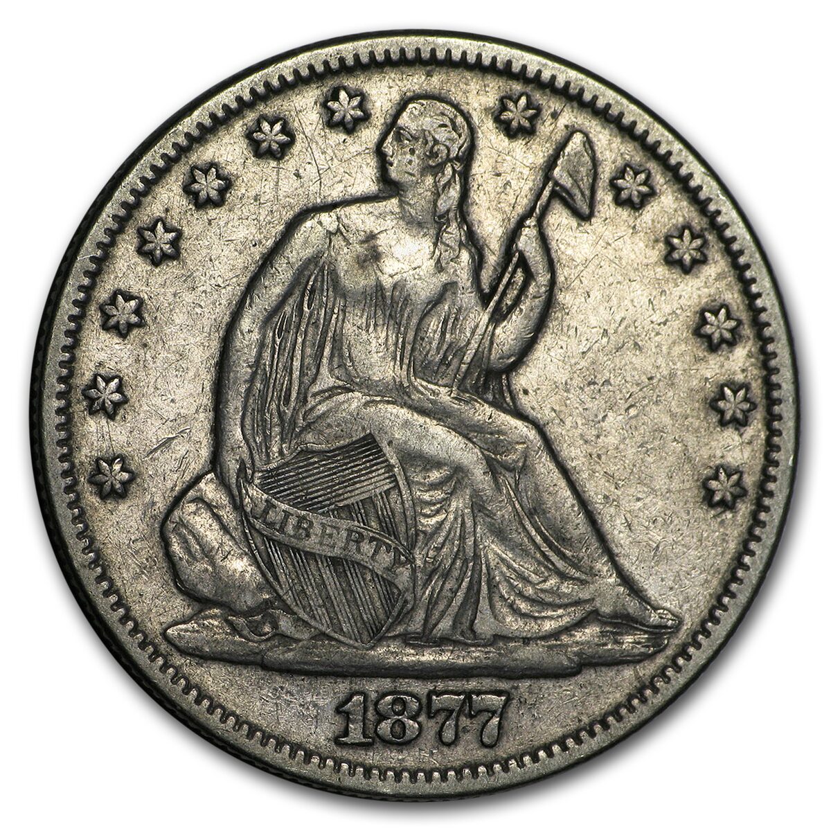 1877 Liberty Seated Half Dollar XF