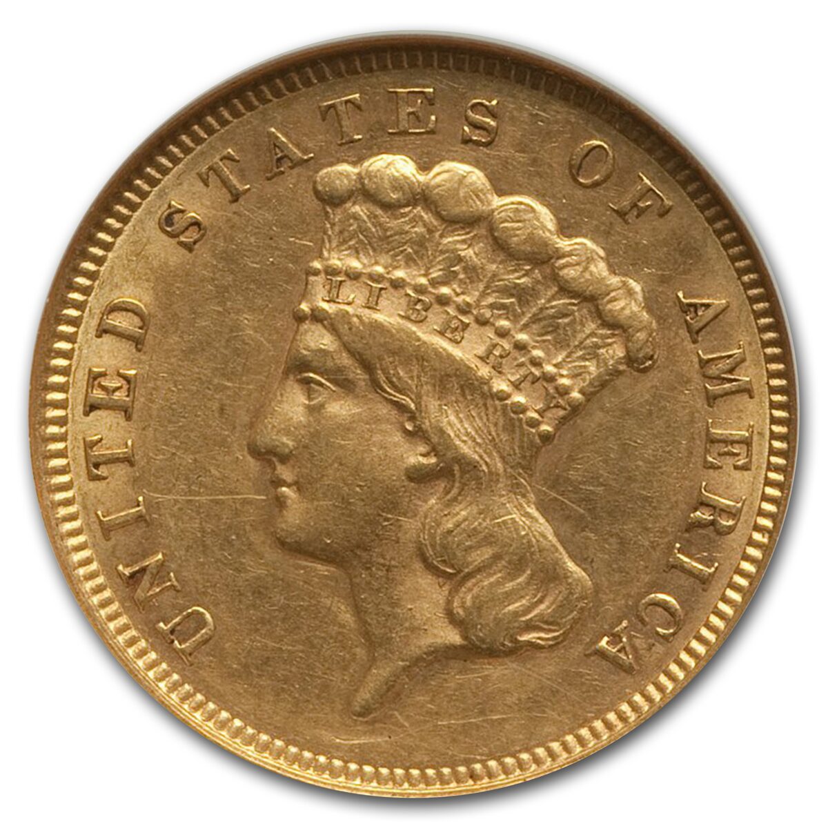 1879 $3 Gold Princess AU-55 NGC