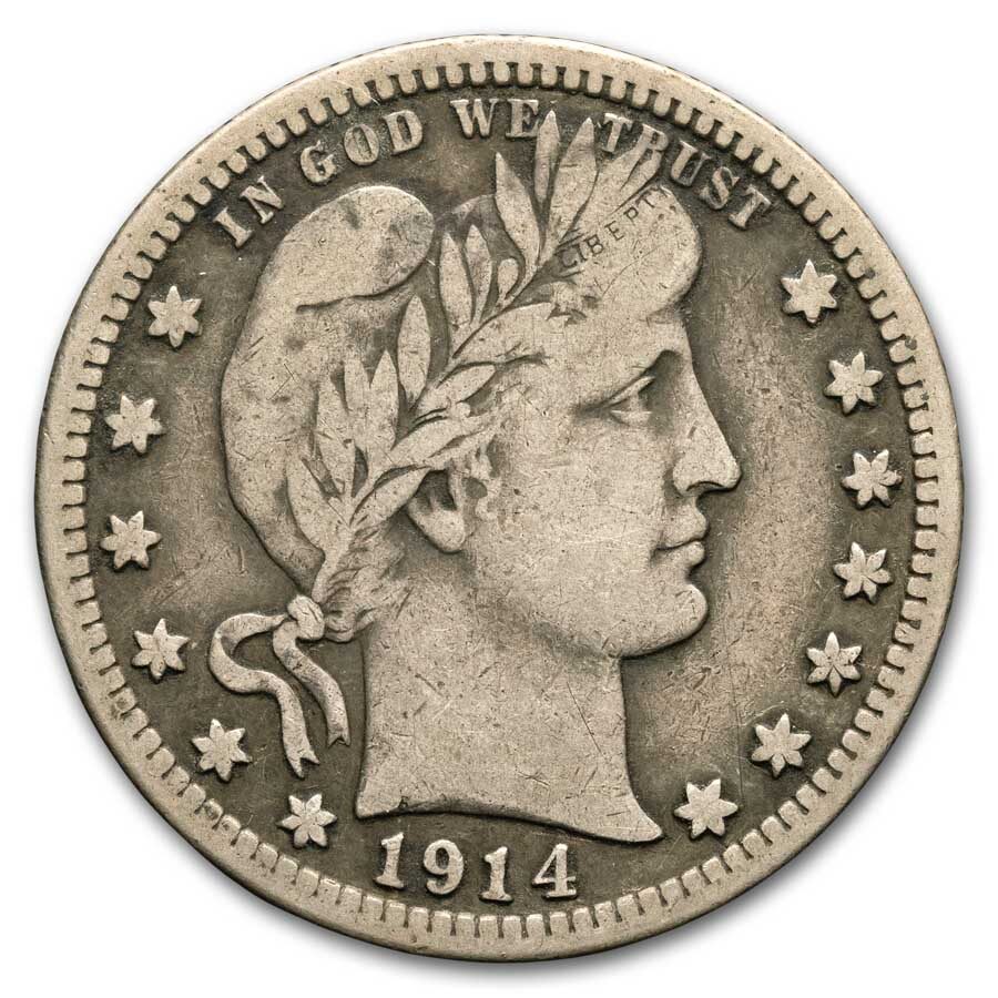 1914-S Barber Quarter Fine