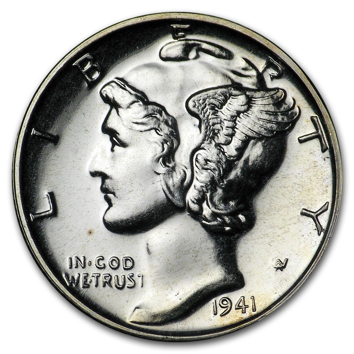 1941 Mercury Dime Proof