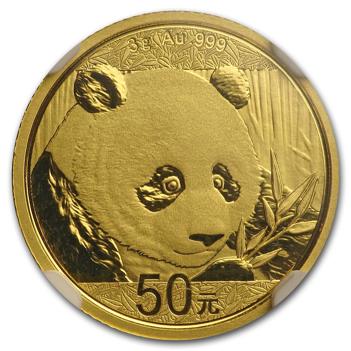 2018 China 3 gram Gold Panda MS-70 NGC