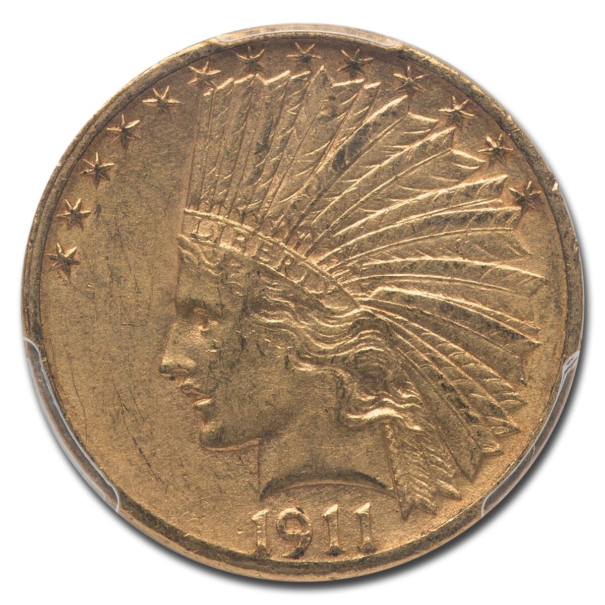 1911-D $10 Indian Gold Eagle AU-58 PCGS