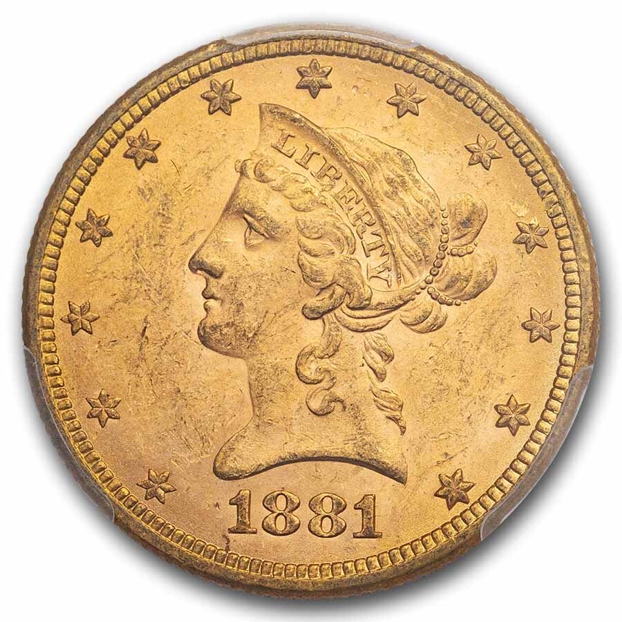 1881 $10 Liberty Gold Eagle MS-63 PCGS