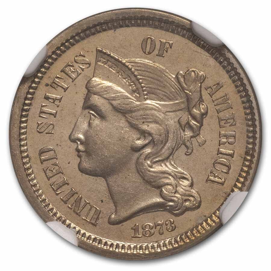 1873 Three Cent Nickel PF-65 NGC (Closed 3)