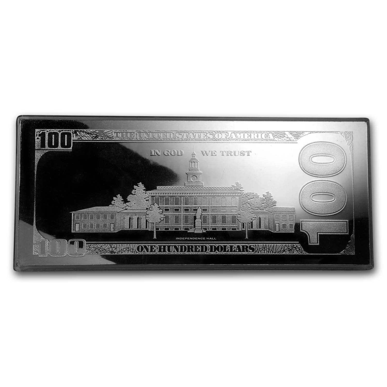 4 oz Silver Bar - 2019 $100 Bill (w/Box & COA)