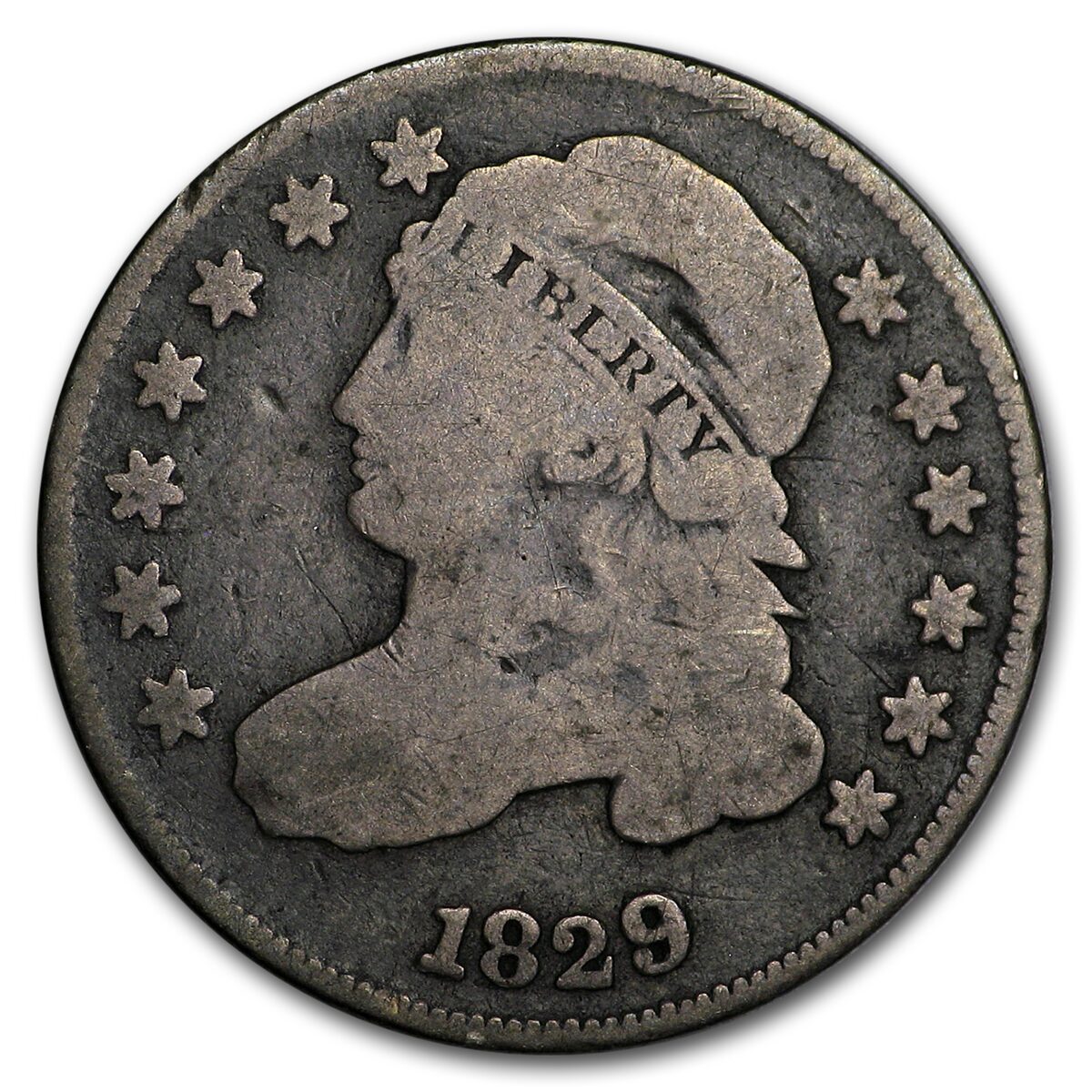 1829 Capped Bust Dime Good