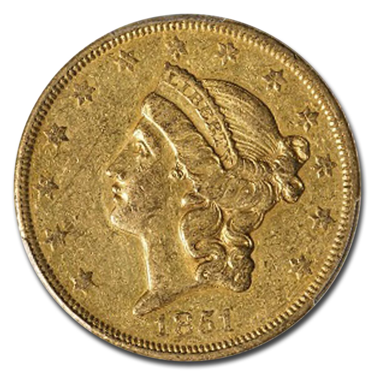 1851-O $20 Liberty Gold Double Eagle AU-53 PCGS