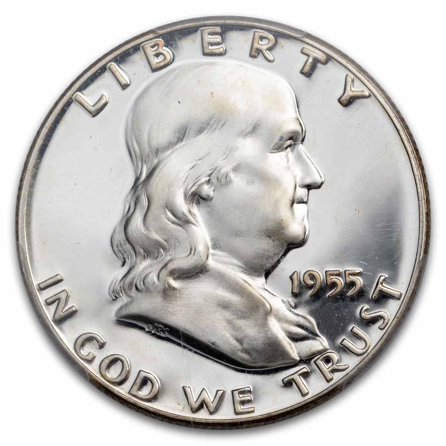 1955 Franklin Half Dollar PR-67 Cameo PCGS