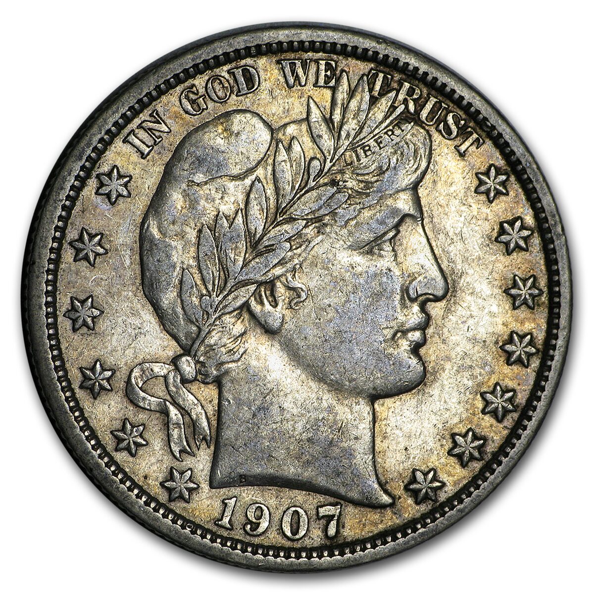 1907-D Barber Half Dollar XF