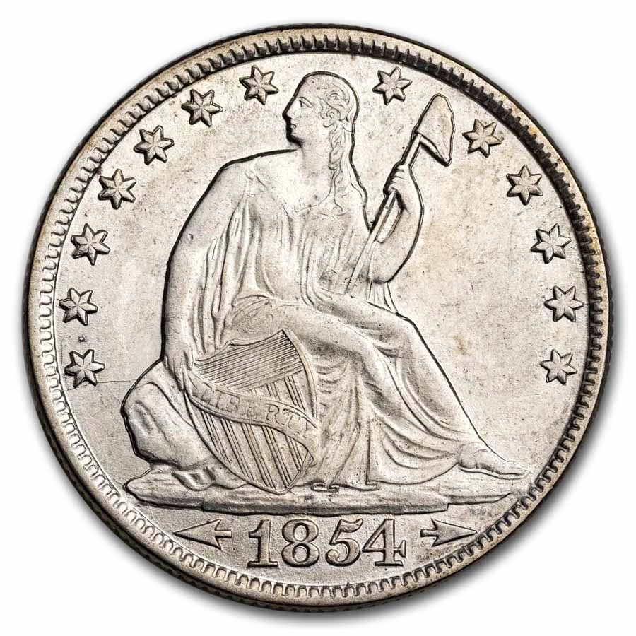 1854-O Liberty Seated Half Dollar AU
