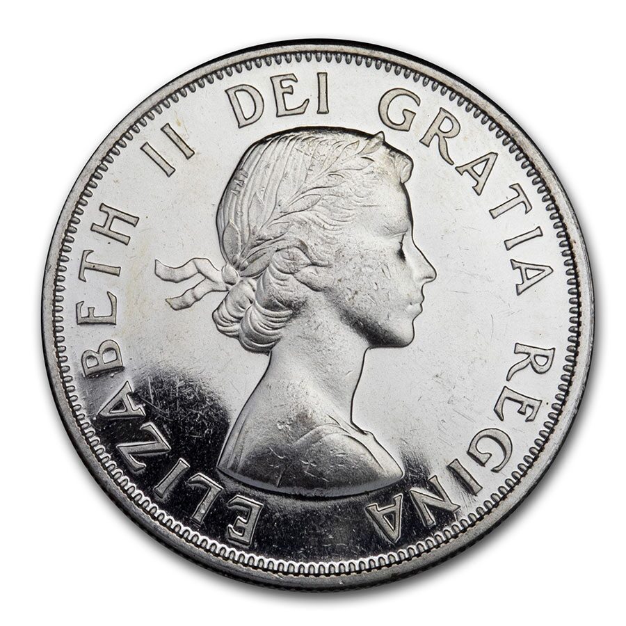 1963 Canada Silver 50 Cents Elizabeth II BU/Prooflike