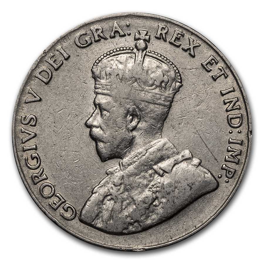 1922-1936 Canada 5 Cents George V Avg Circ