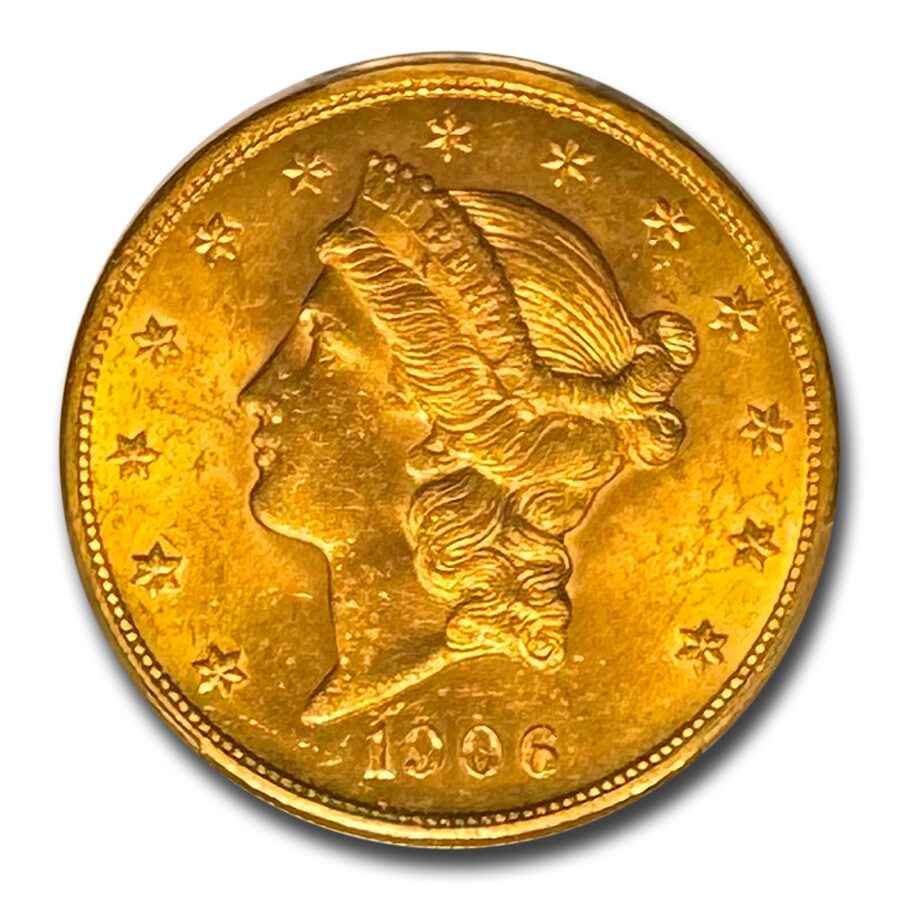 1906 $20 Liberty Gold Double Eagle MS-63 PCGS