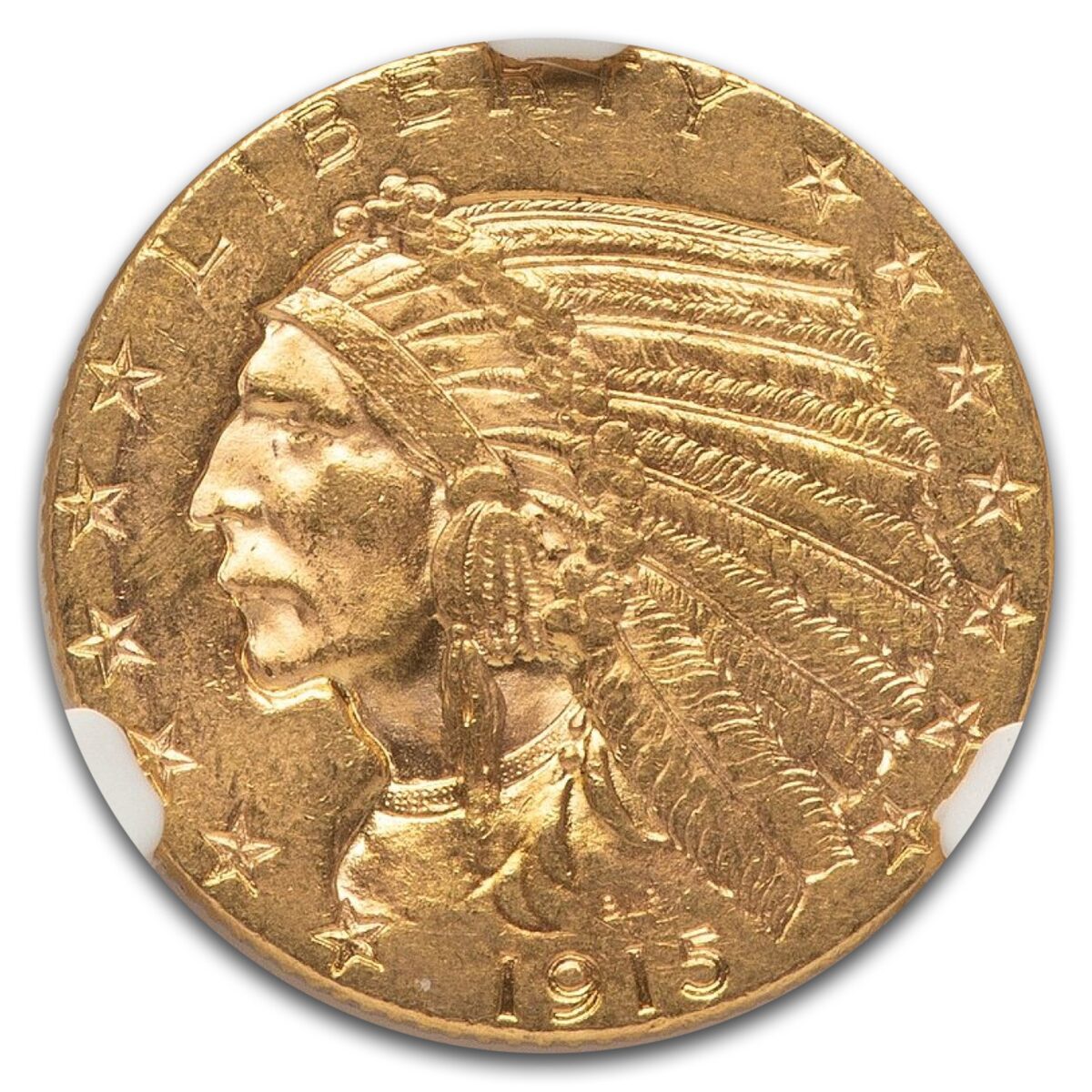 1915-S $5 Indian Gold Half Eagle MS-62 NGC