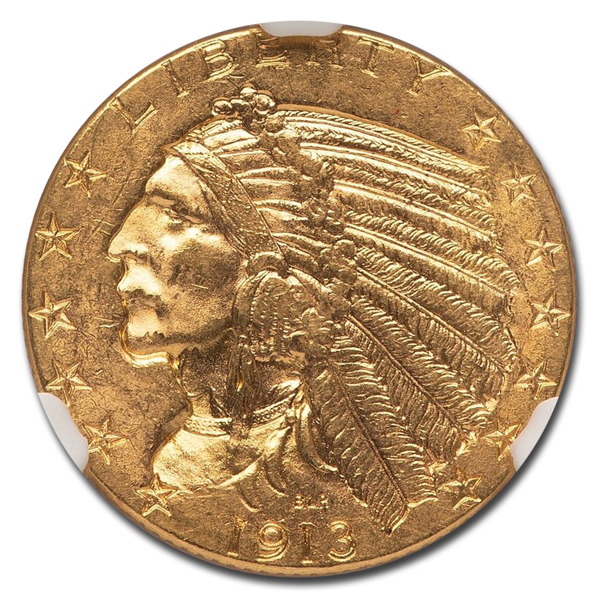 1913 $5 Indian Gold Half Eagle MS-64 NGC
