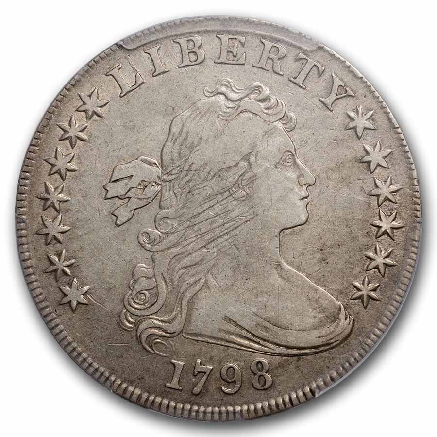 1798 Draped Bust Dollar Heraldic Eagle VF-30 PCGS