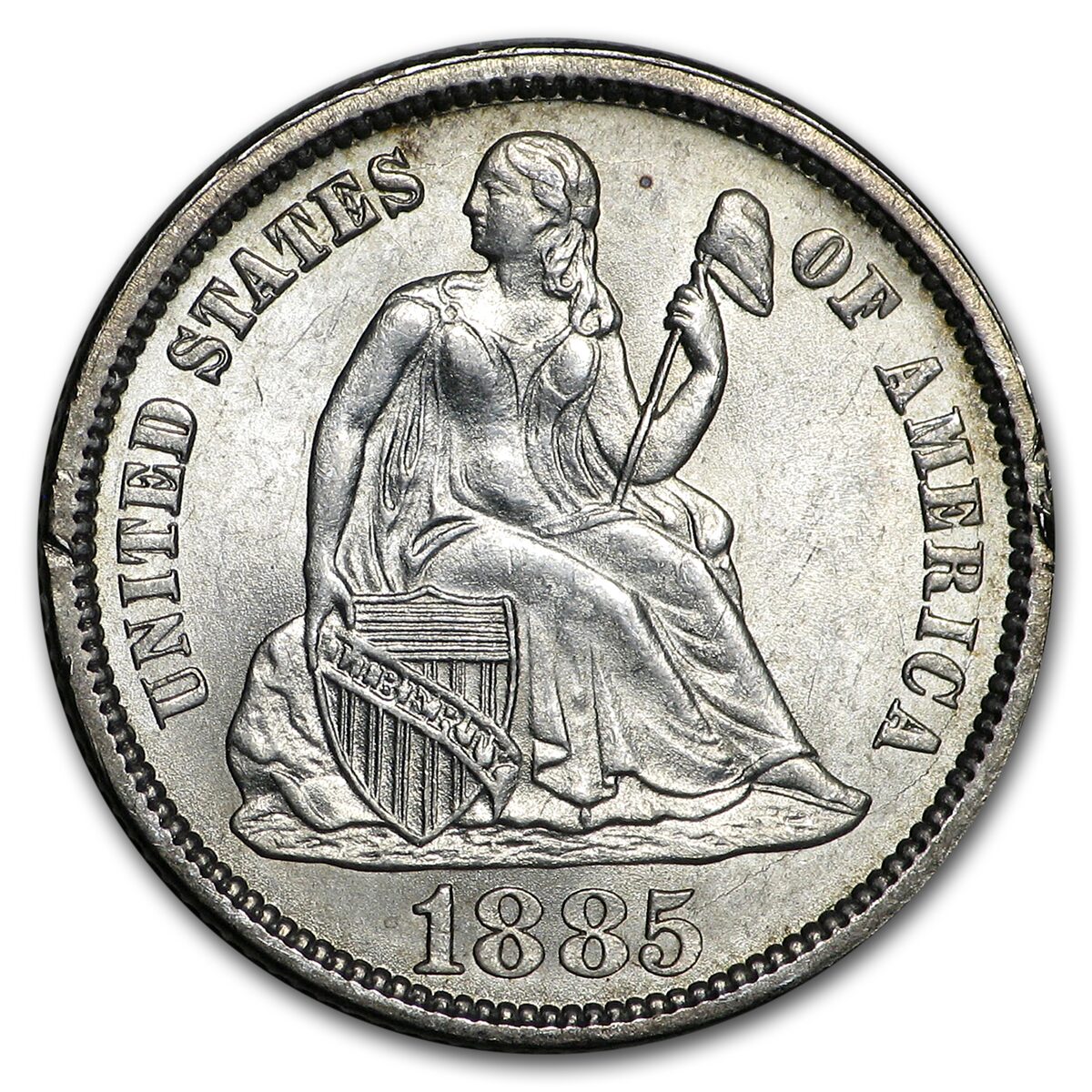 1885 Liberty Seated Dime BU