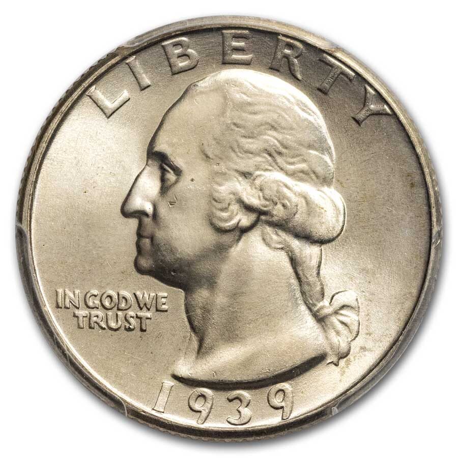 1939 Washington Quarter MS-66 PCGS