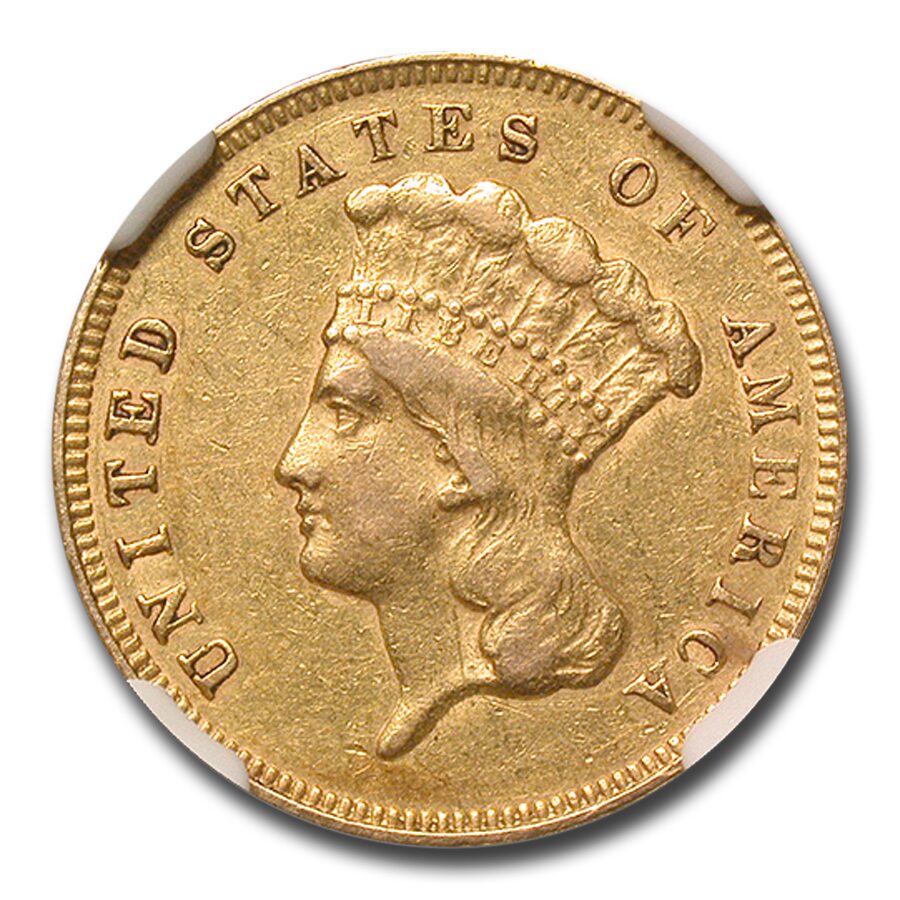1878 $3 Gold Princess AU-53 NGC