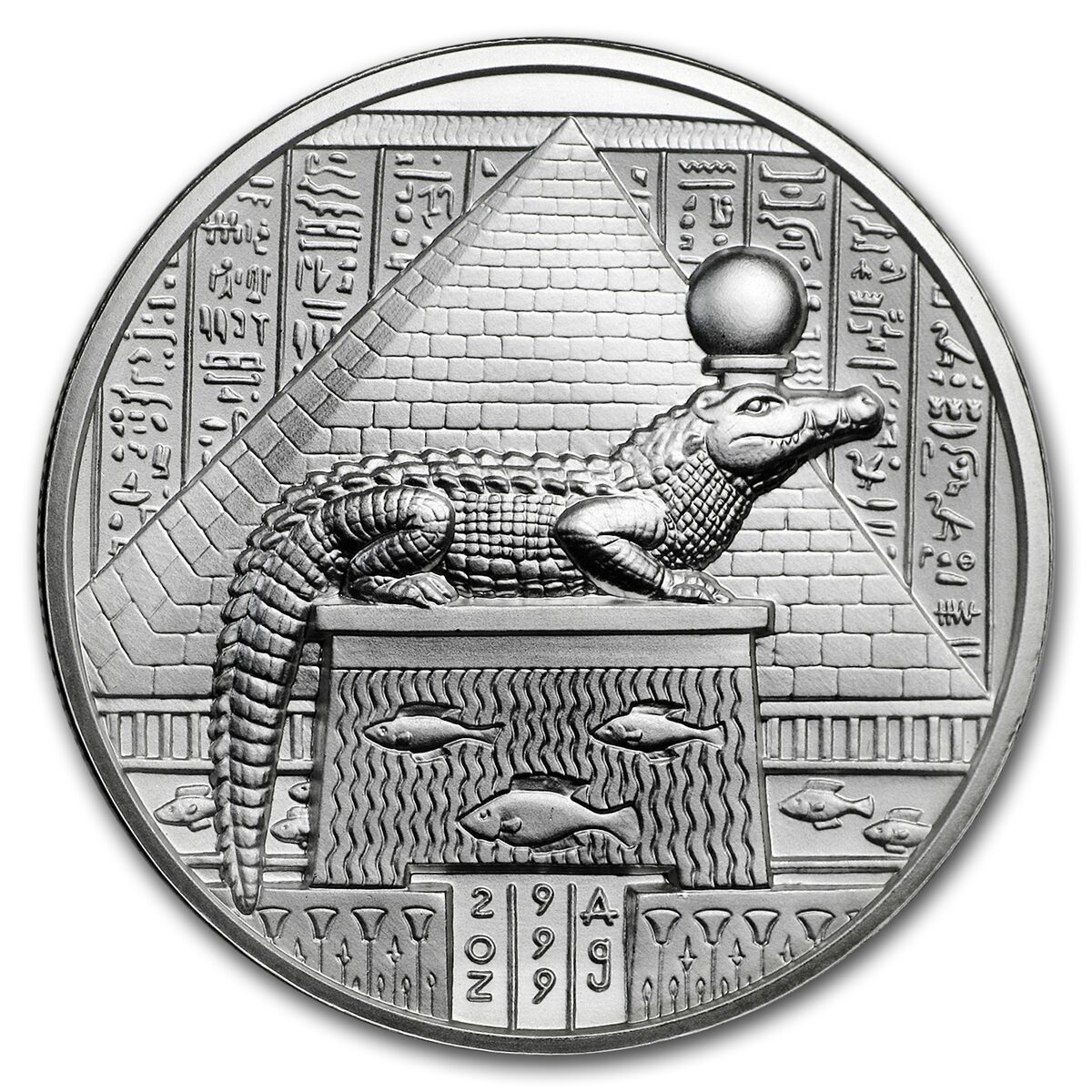 2 oz Silver UHR Round - Egyptian Gods Series: Sobek