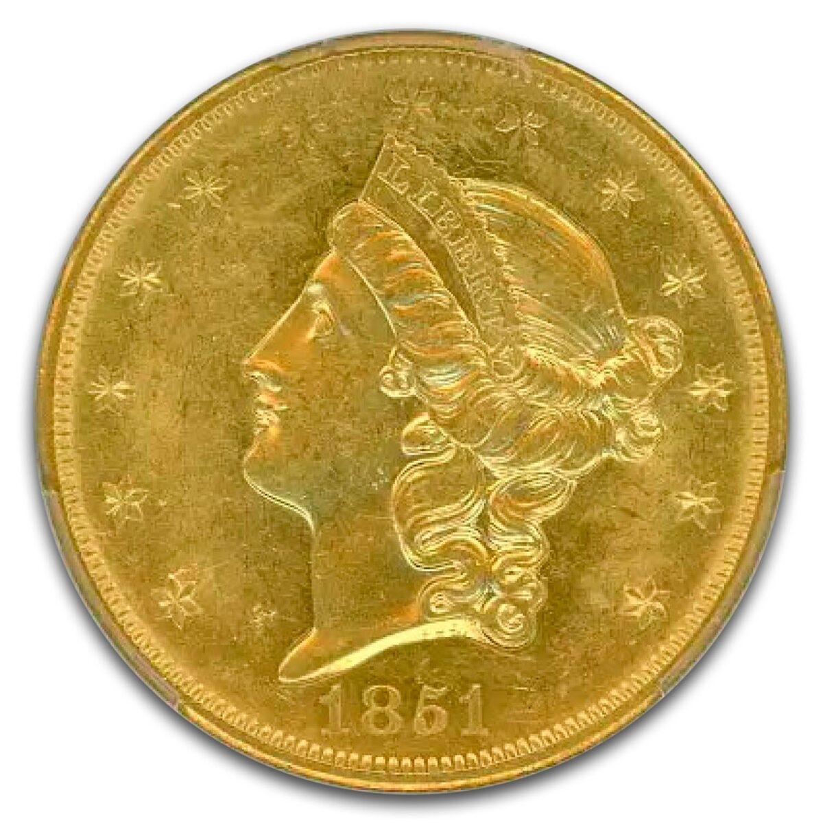 1851-O $20 Liberty Gold Double Eagle MS-61 PCGS
