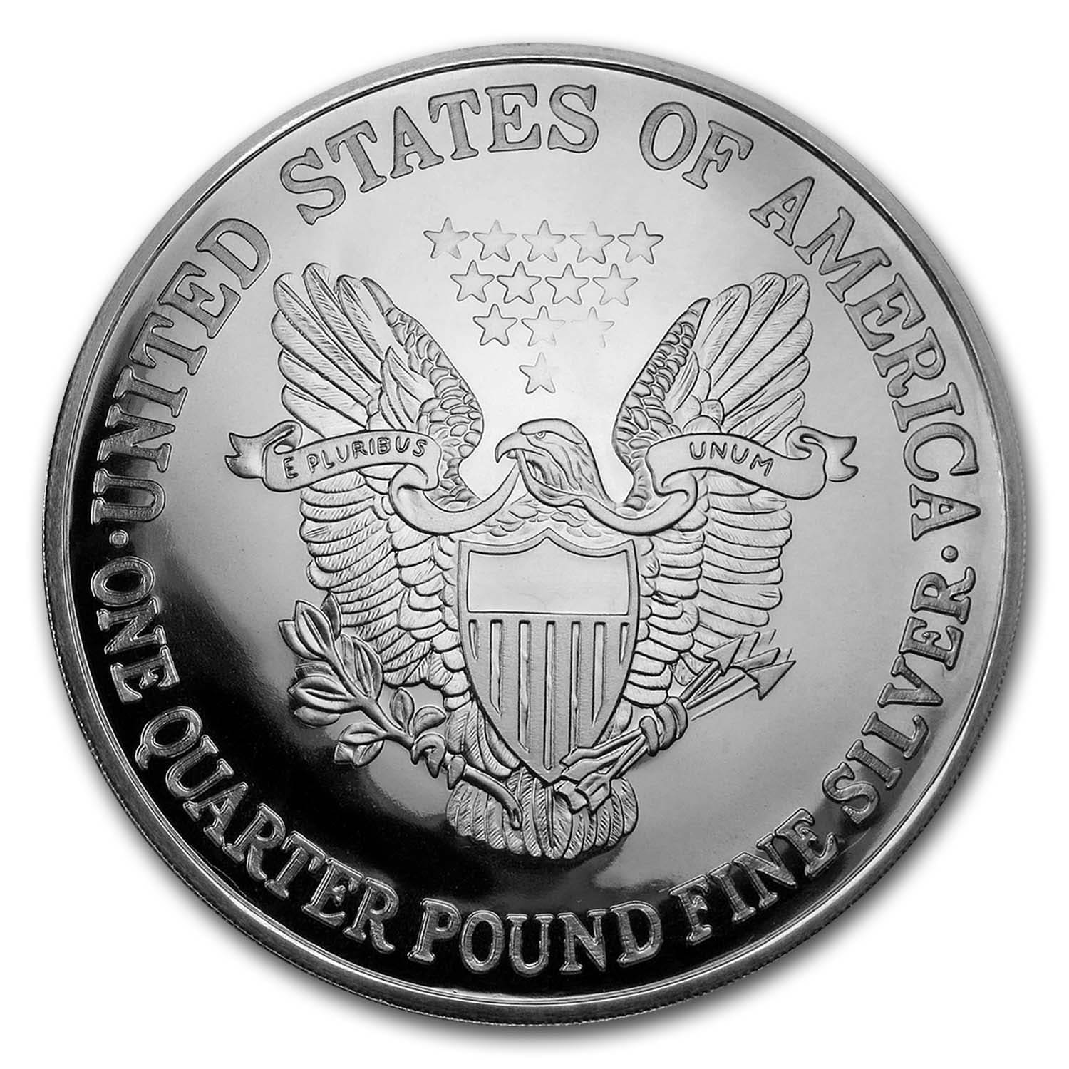 4 oz Silver Round - Random Year Silver Eagle (w/Box & COA)