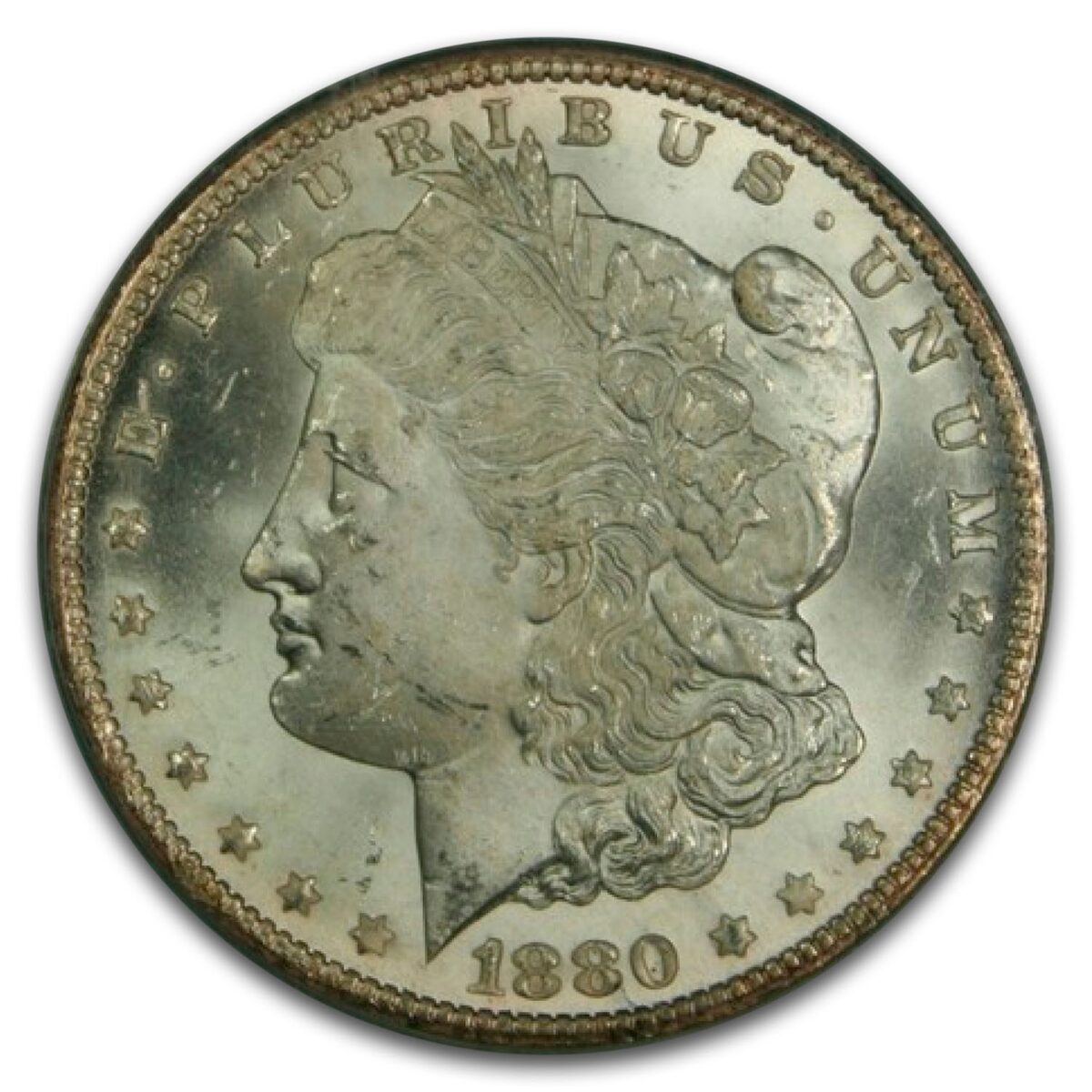 1880/79-CC Morgan Dollar Rev of 78 MS-64 PCGS