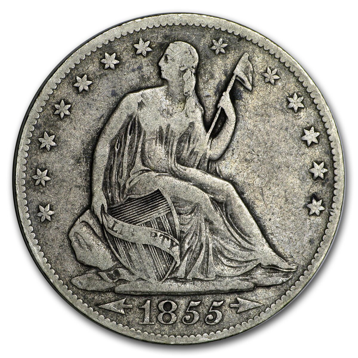 1855-O Liberty Seated Half Dollar w/Arrows VF