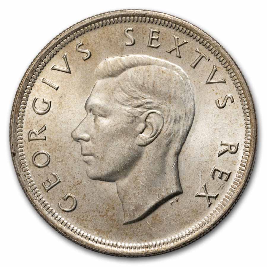 1952 South Africa Silver 5 Shillings BU (300th Anniv. Cape Town)
