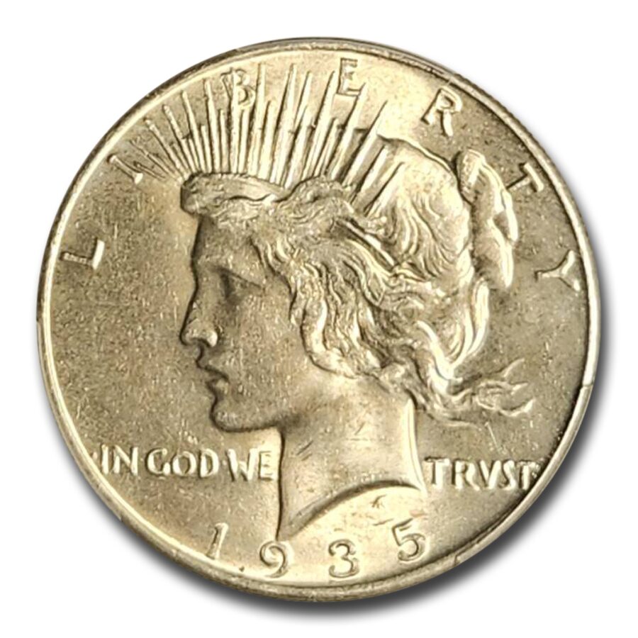 1935 Peace Dollar MS-62 PCGS