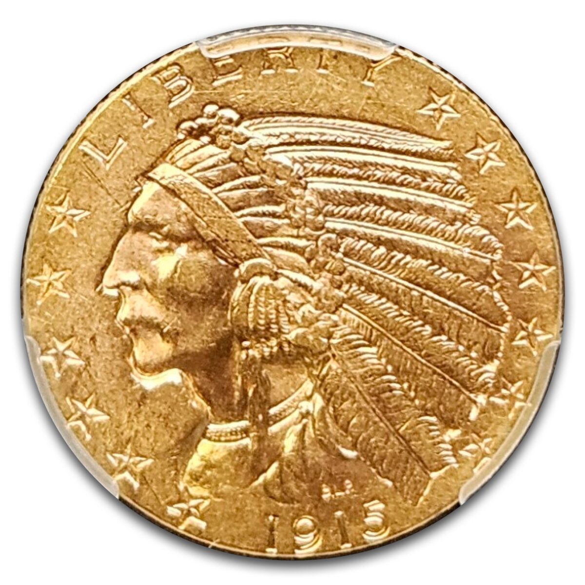 1915 $5 Indian Gold Half Eagle MS-62 PCGS