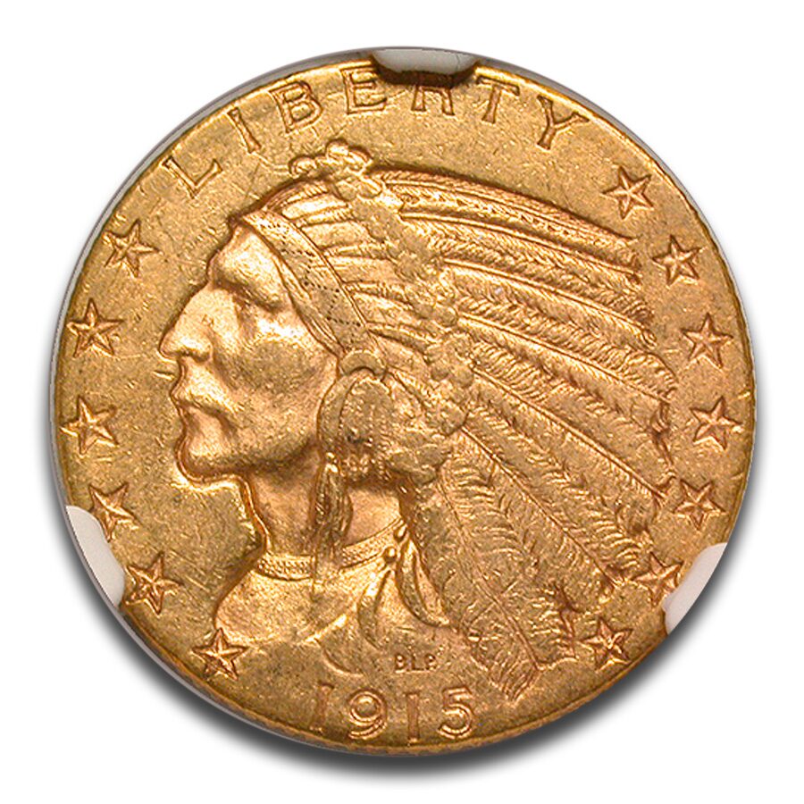 1915-S $5 Indian Gold Half Eagle MS-61 NGC