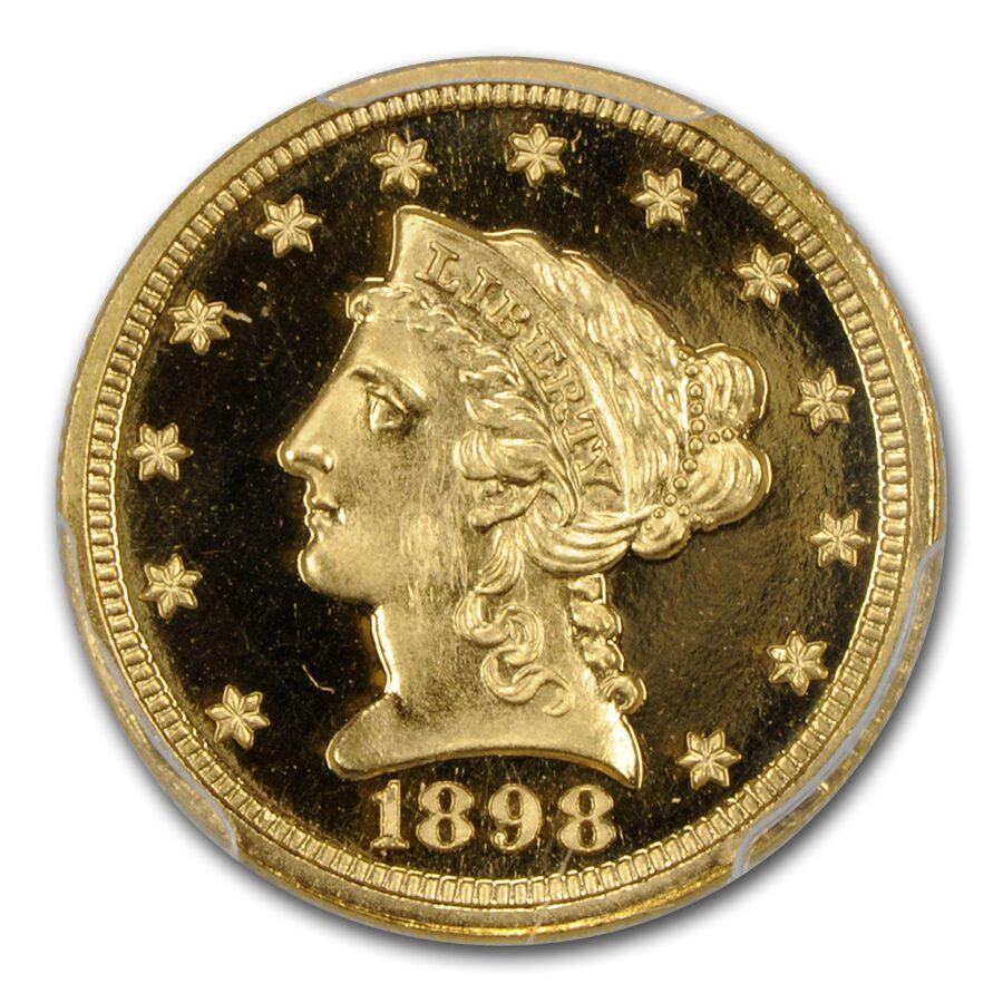 1898 $2.50 Liberty Gold Quarter Eagle PR-67 Cameo PCGS