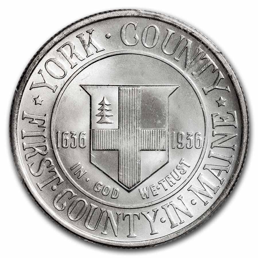 1936 York County, Maine Tercentenary Half Dollar MS-65 PCGS