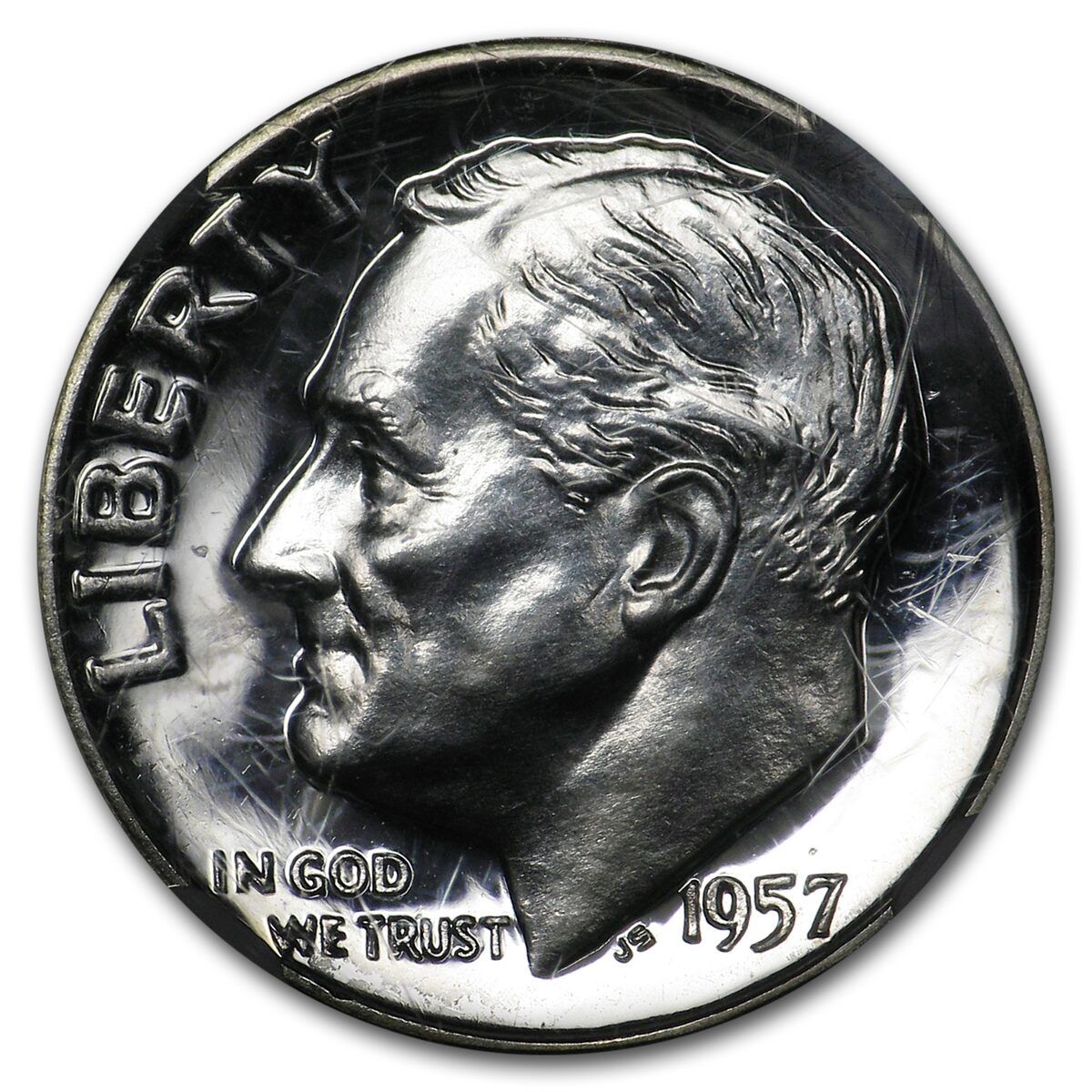 1957 Roosevelt Dime PF-68 NGC
