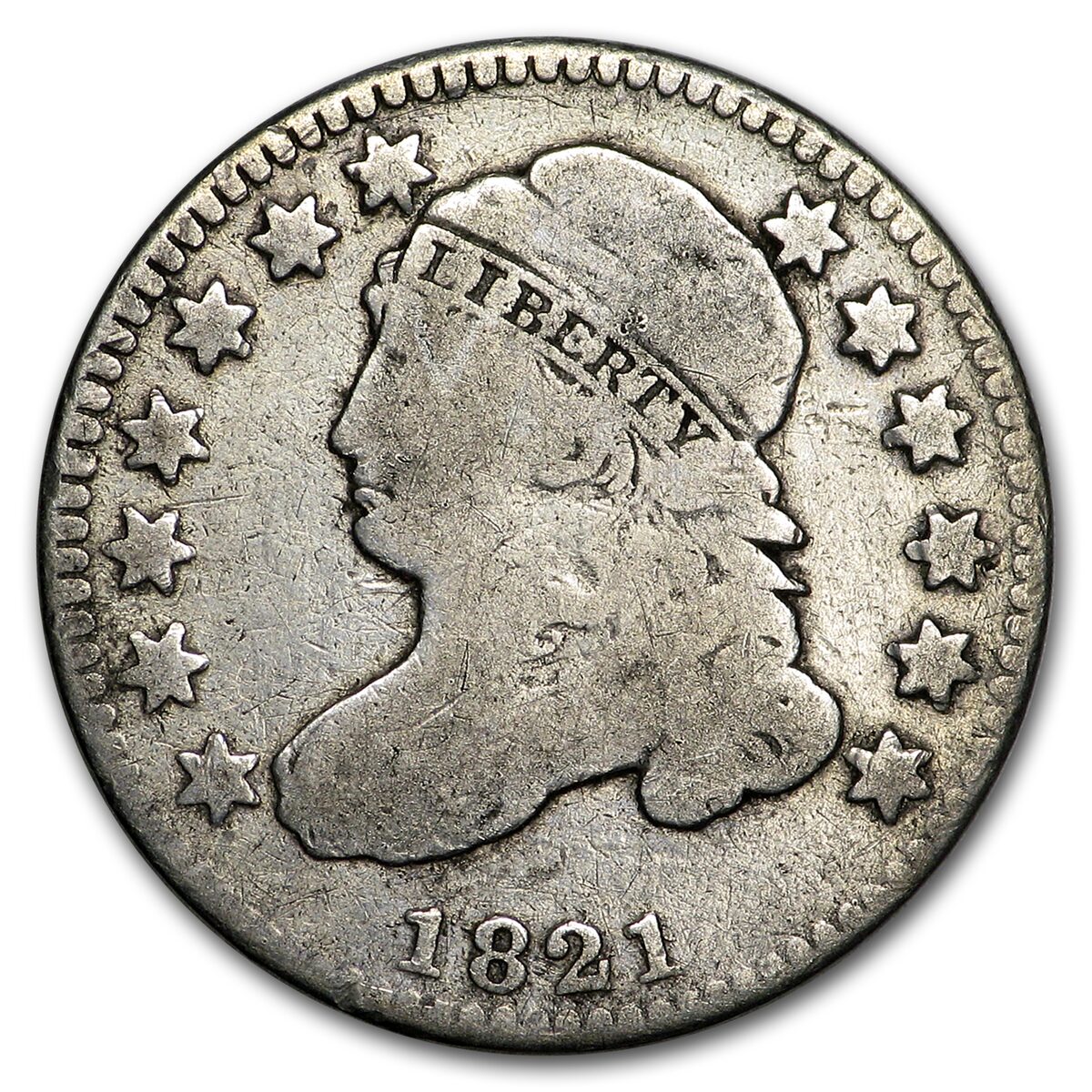 1821 Capped Bust Dime Small Date VG