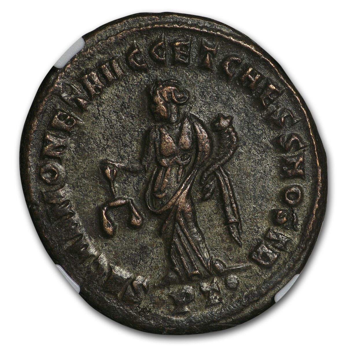 Roman Bronze Nummus Emperor Galerius (305-311 AD) AU NGC