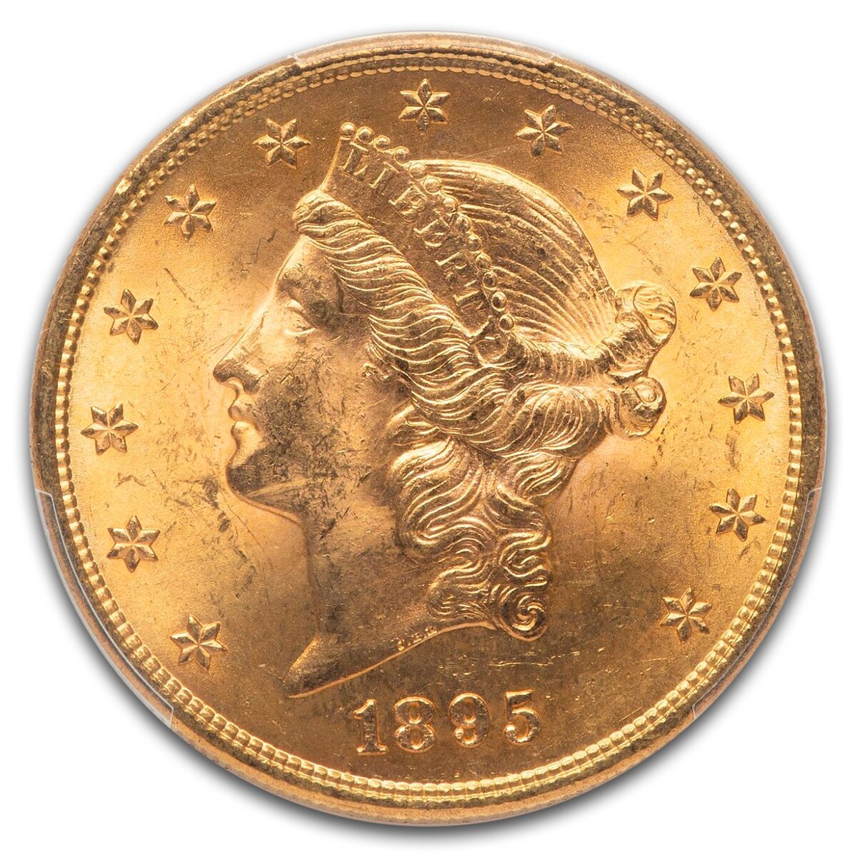 1895 $20 Liberty Gold Double Eagle MS-64+ PCGS