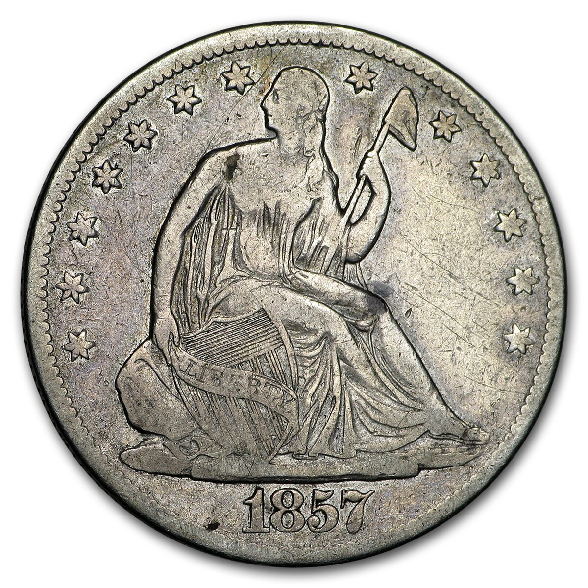 1857-O Liberty Seated Half Dollar VF