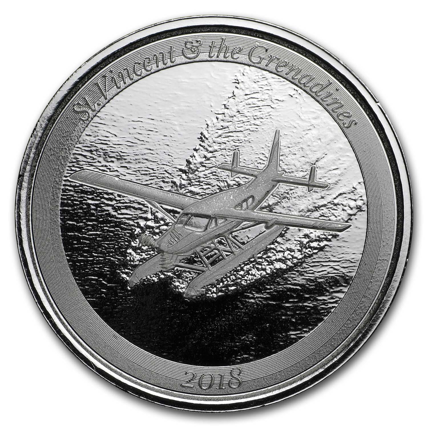 2018 St. Vincent & The Grenadines 1 oz Silver Seaplane BU