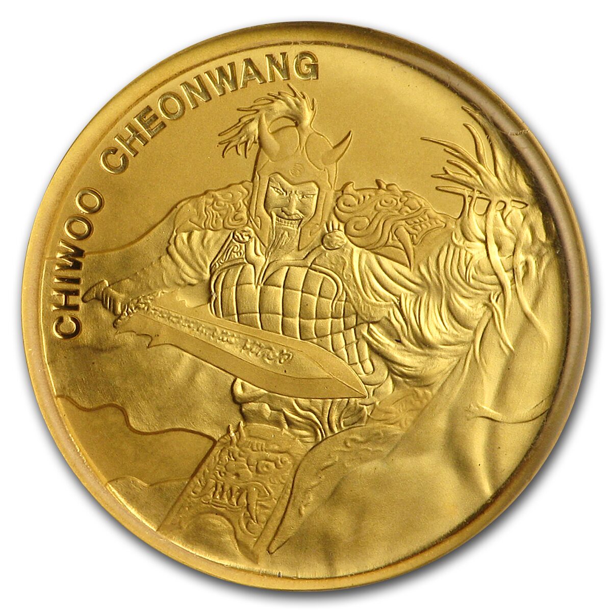 2018 South Korea 1/10 oz Gold 1 Clay Chiwoo Cheonwang BU (Red)