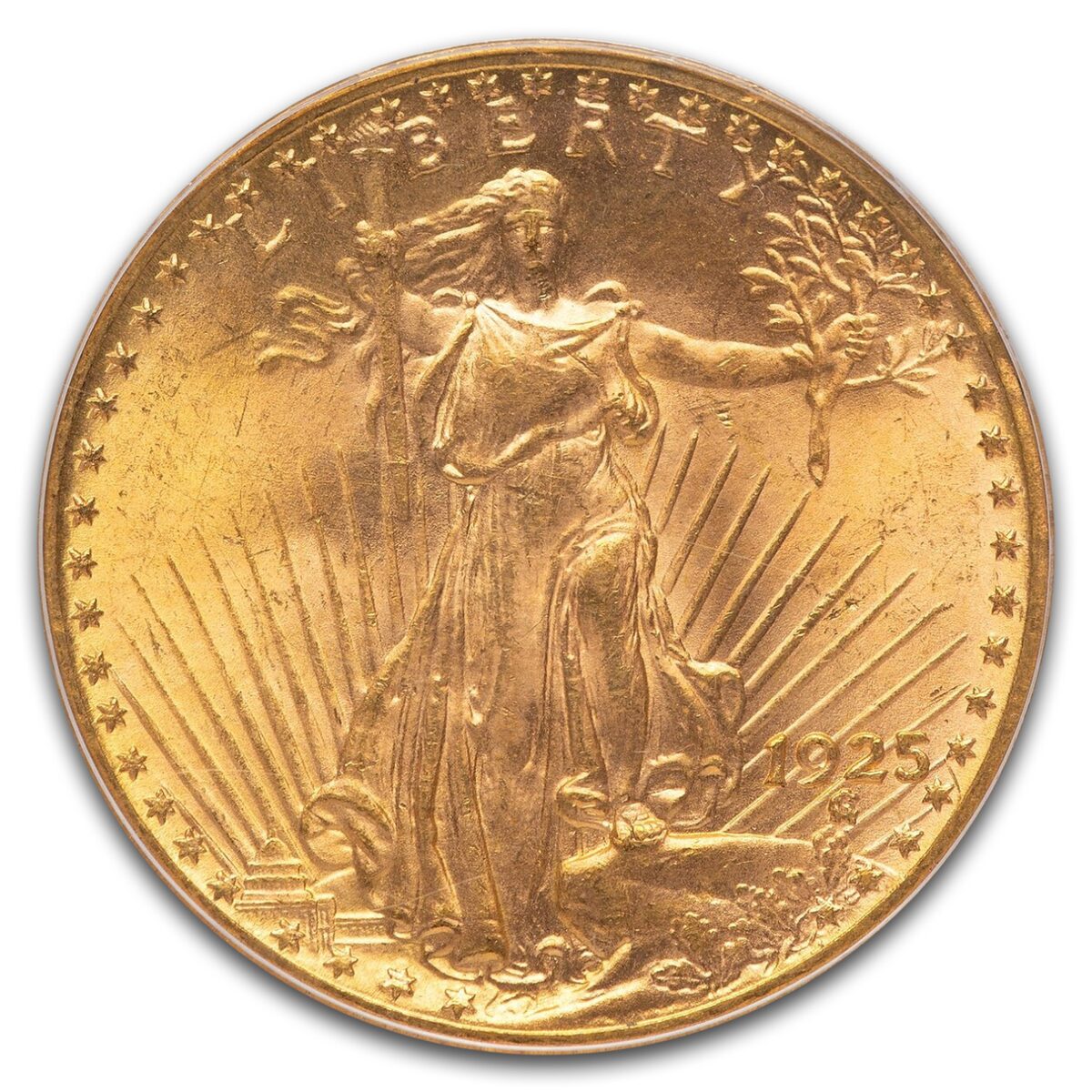1925 $20 St Gaudens Gold Double Eagle MS-64 PCGS CAC