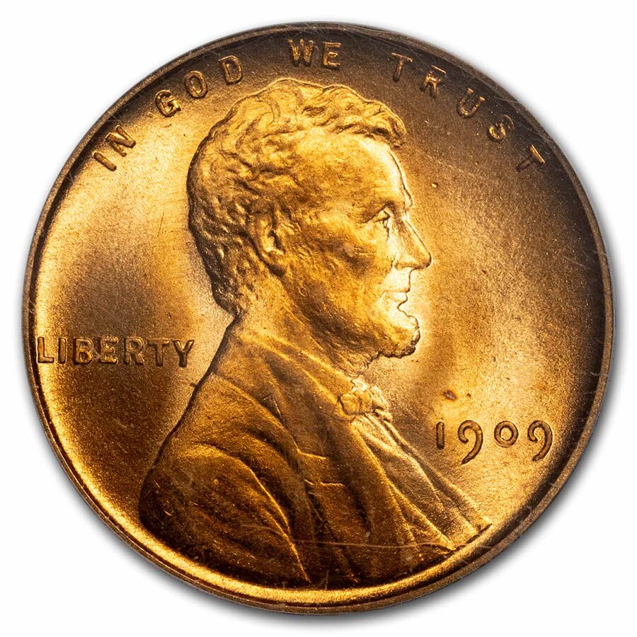 1909 VDB Lincoln Cent MS-66 PCGS CAC (Red)