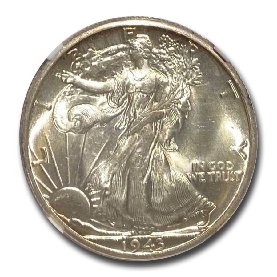 1943-D Walking Liberty Half Dollar MS-64 NGC